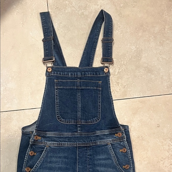 Indigo Blue Denim Jean Overalls Jumpsuit Size XS - Picture 6 of 12